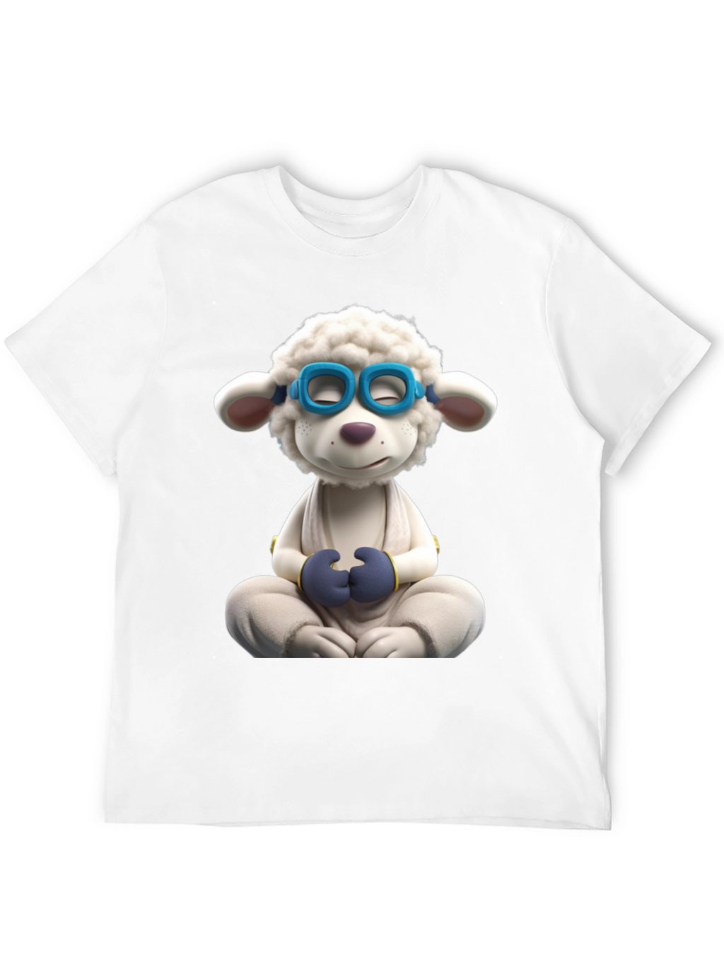Meditating Sheep Graphic Tee - Black