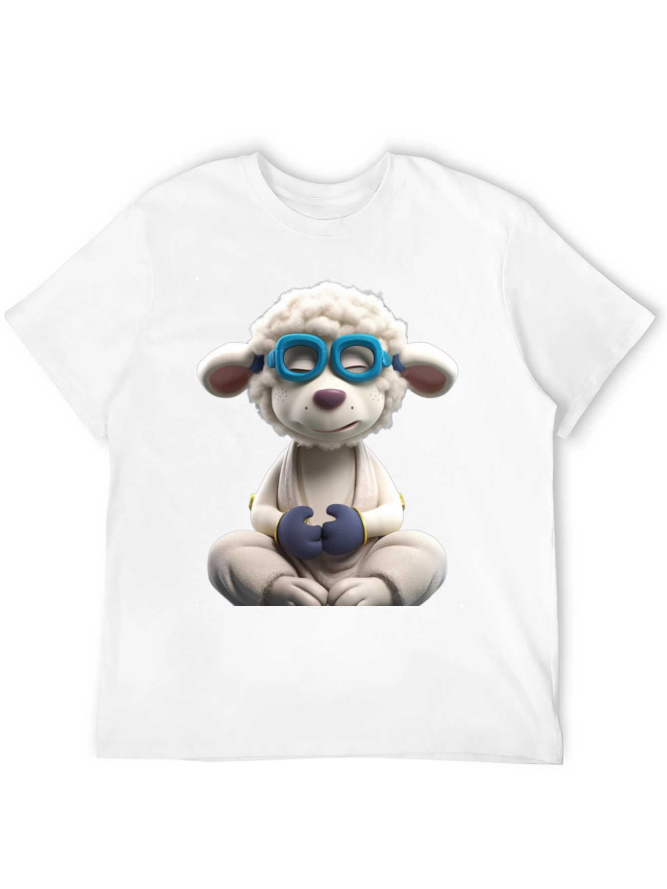 Meditating Sheep Graphic Tee - Black