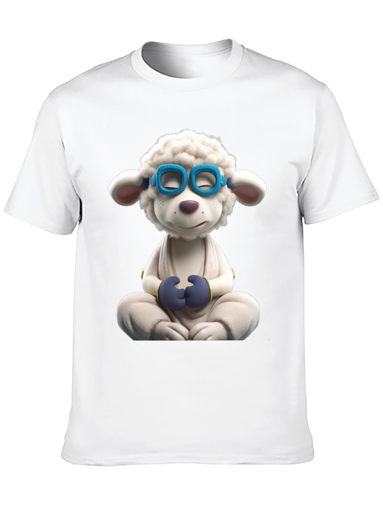 Meditating Sheep Graphic Tee - Black