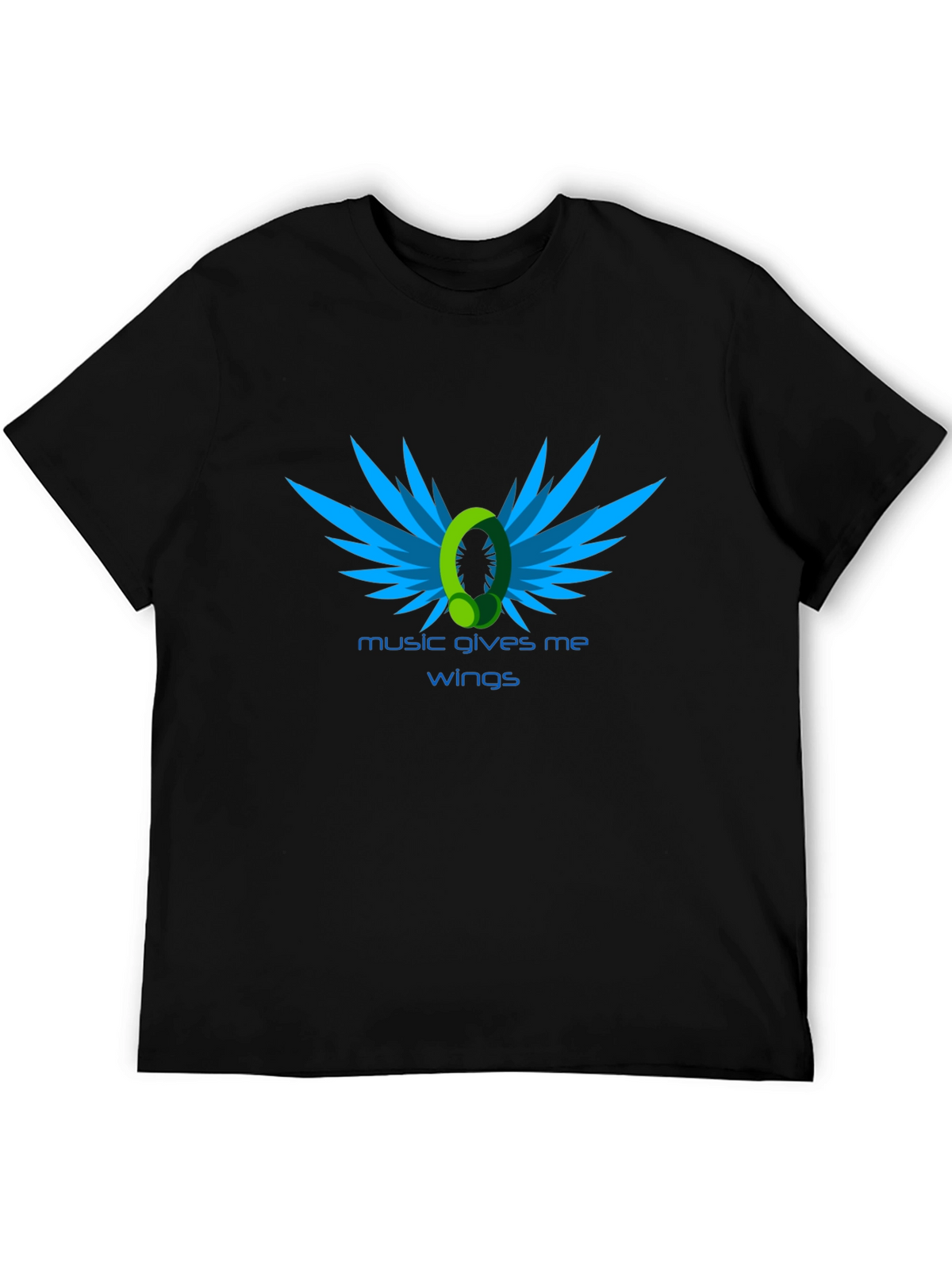 Music Gives Me Wings - Black Graphic Tee