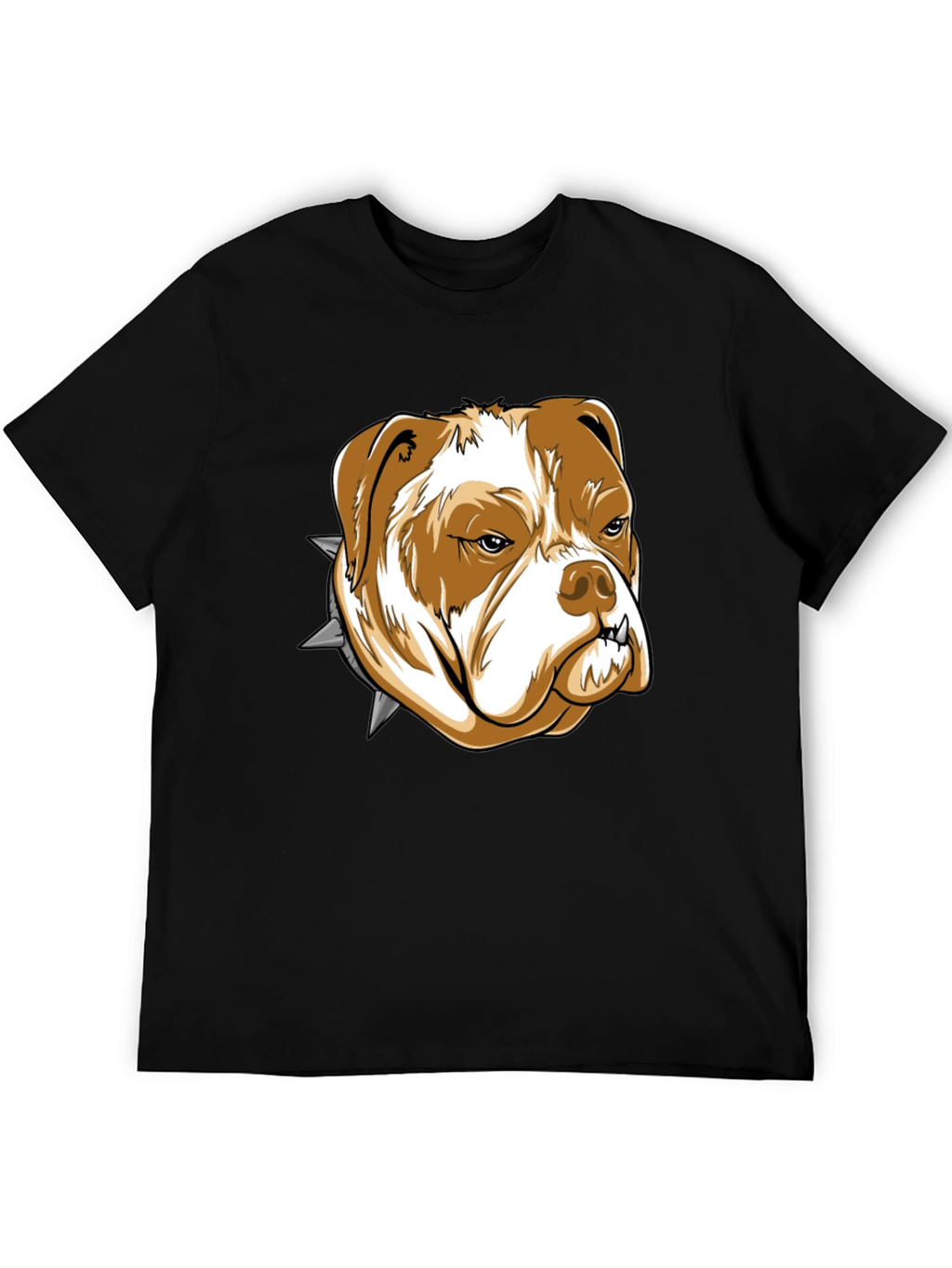 Bulldog Graphic Tee - Black Cotton T-Shirt