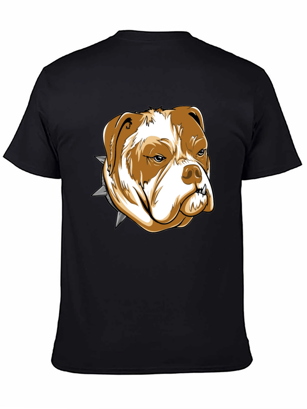 Bulldog Graphic Tee - Black Cotton T-Shirt