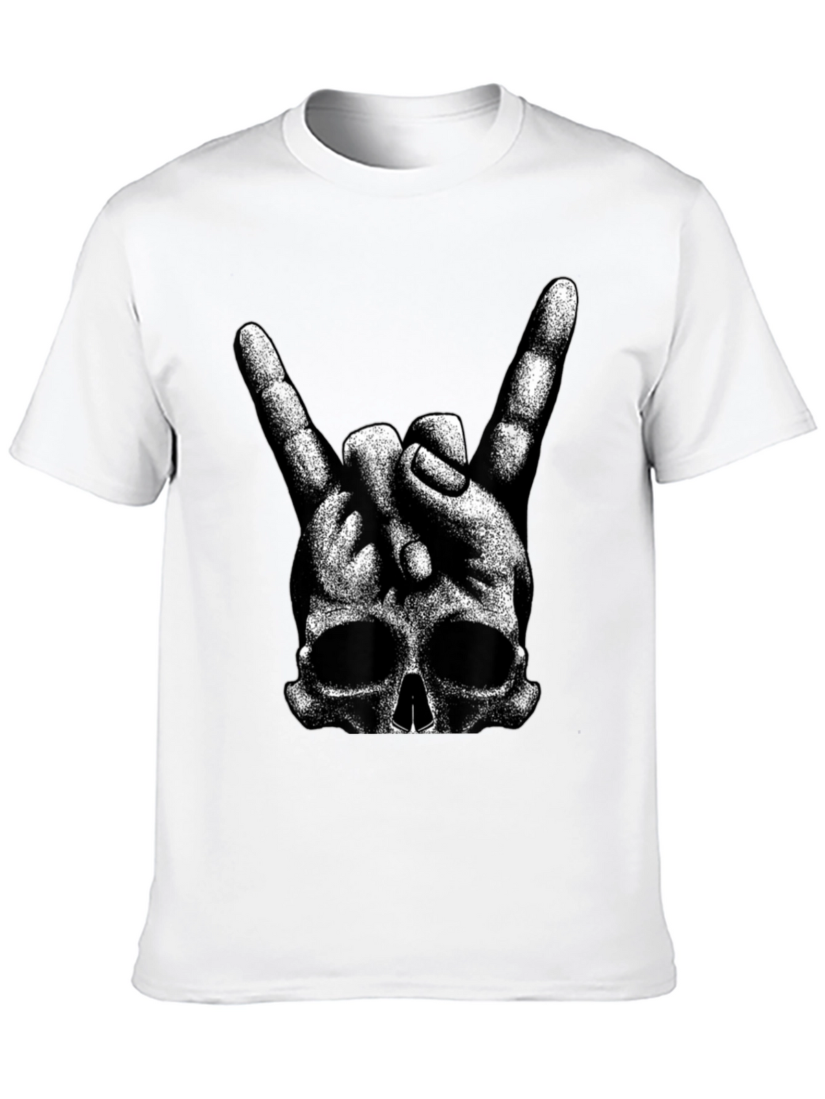 Rock On Skull Graphic T-Shirt
