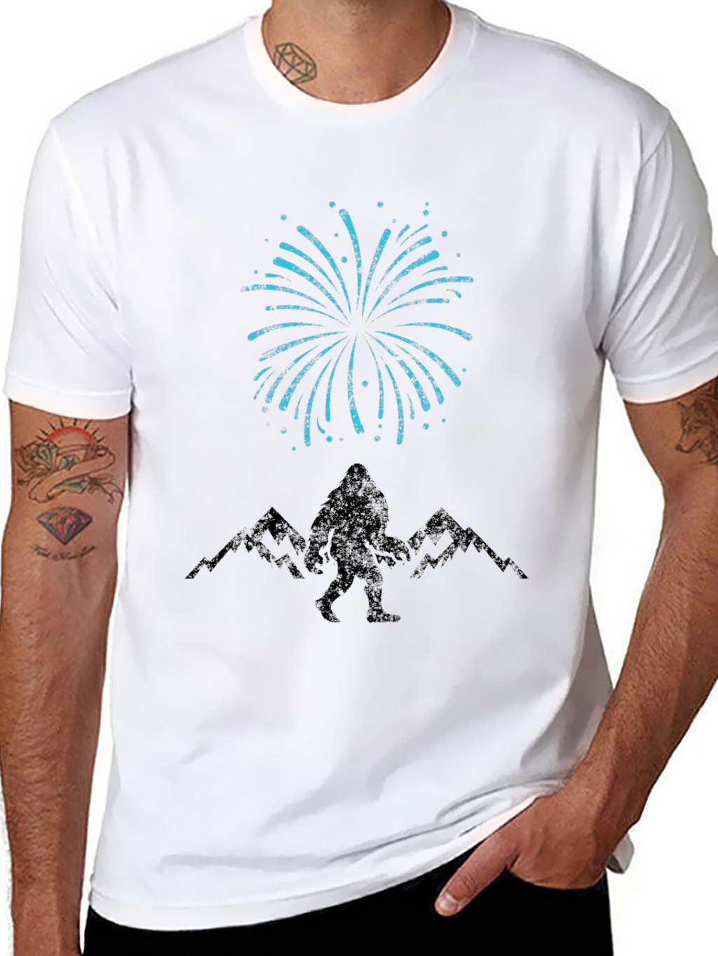 Bigfoot Fireworks Black T-Shirt