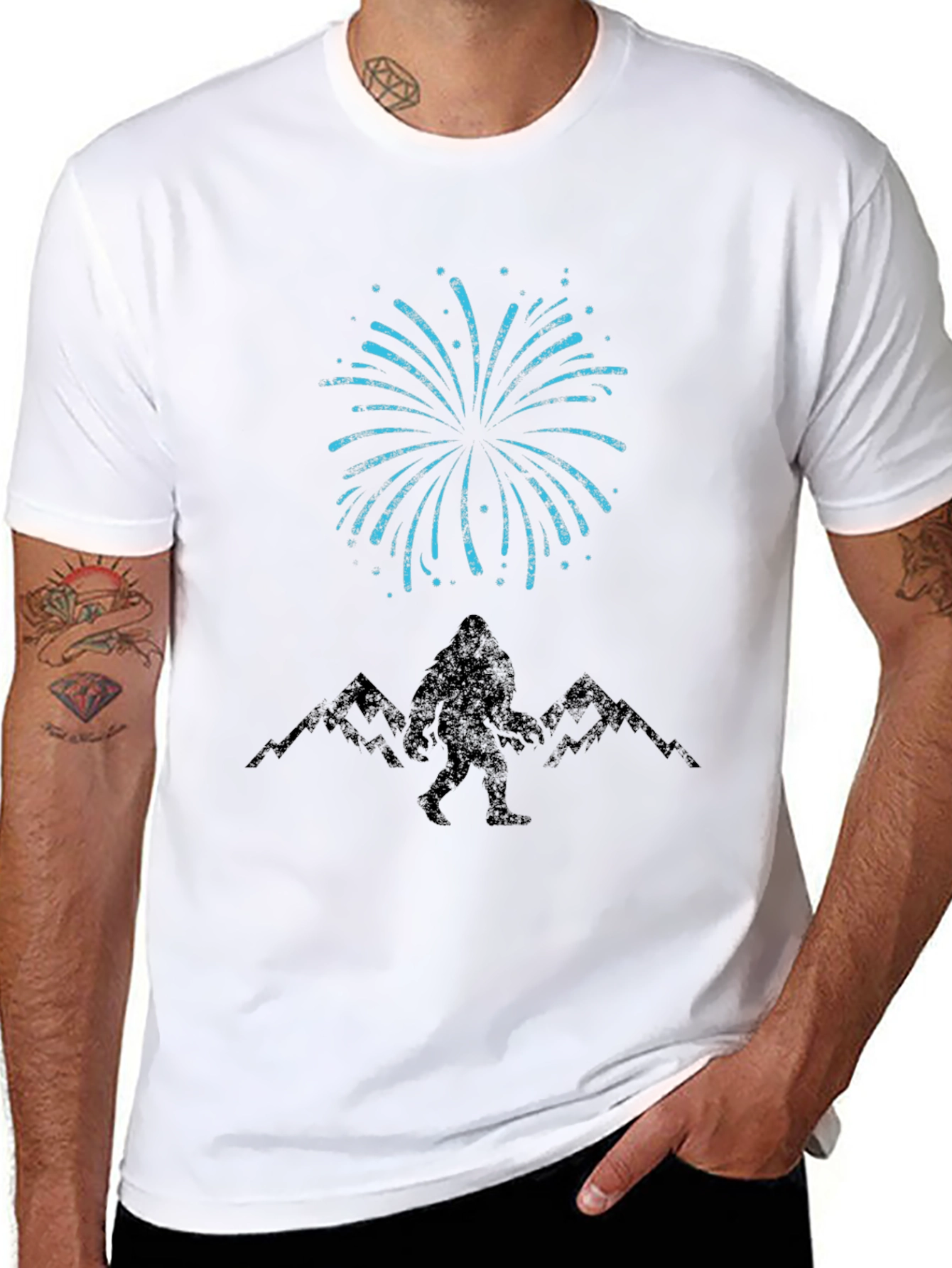 Bigfoot Fireworks Black T-Shirt