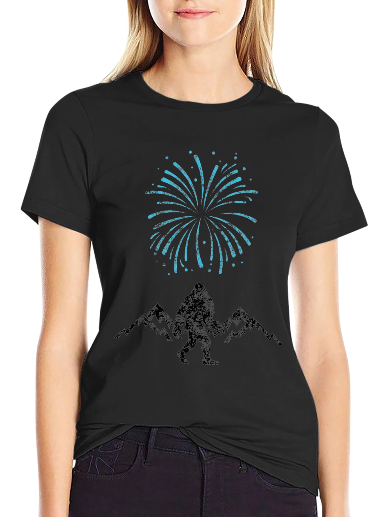 Bigfoot Fireworks Black T-Shirt