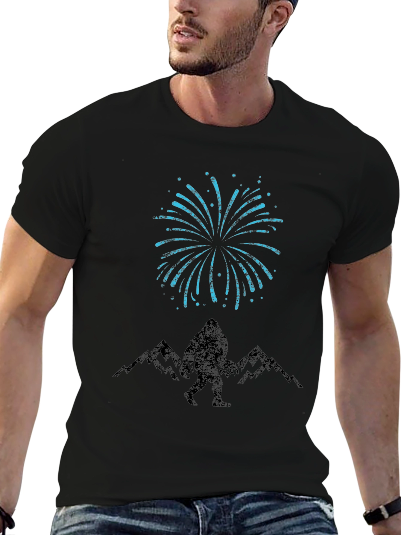 Bigfoot Fireworks Black T-Shirt