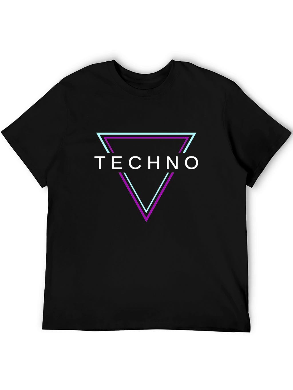 Techno T-Shirt - Geometric Triangle Rave Party Top