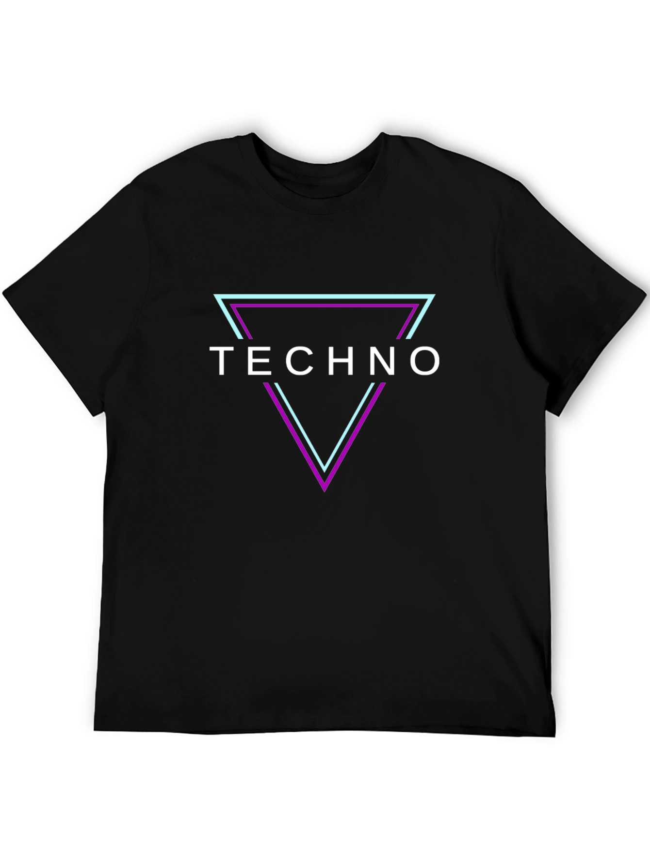 Techno T-Shirt - Geometric Triangle Rave Party Top