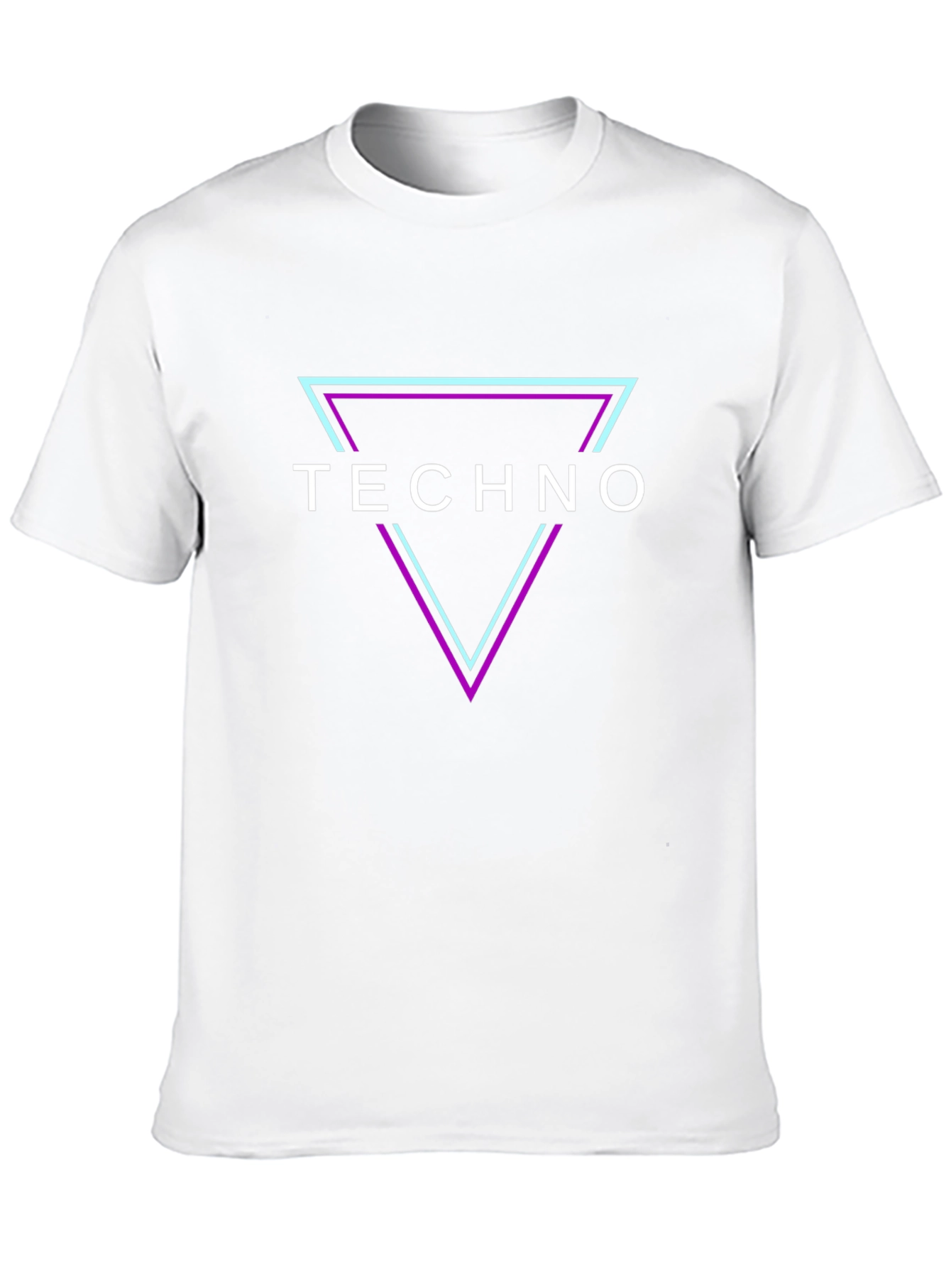 Techno T-Shirt - Geometric Triangle Rave Party Top