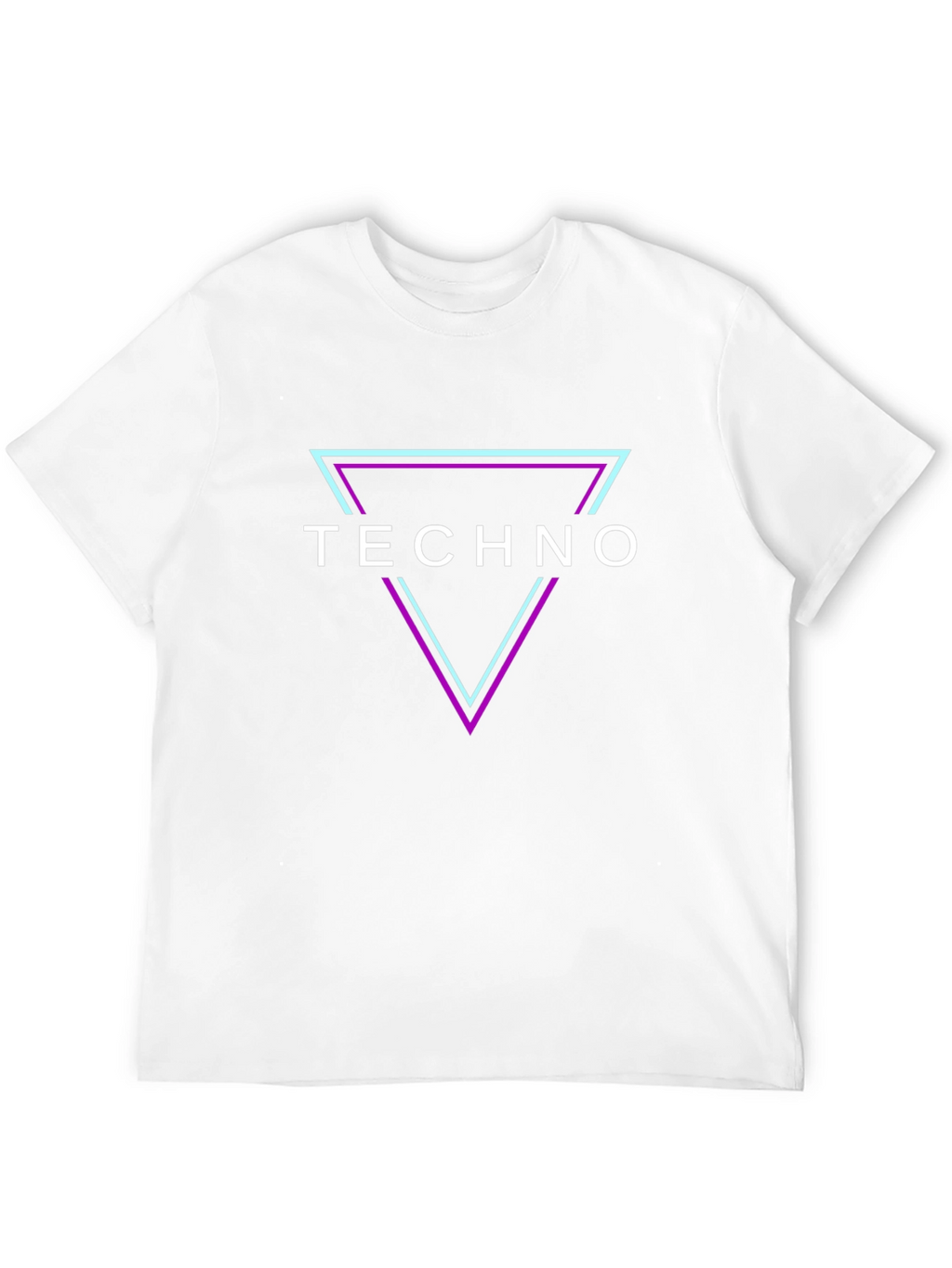 Techno T-Shirt - Geometric Triangle Rave Party Top