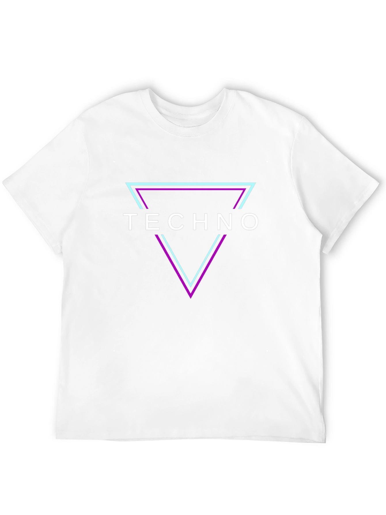 Techno T-Shirt - Geometric Triangle Rave Party Top