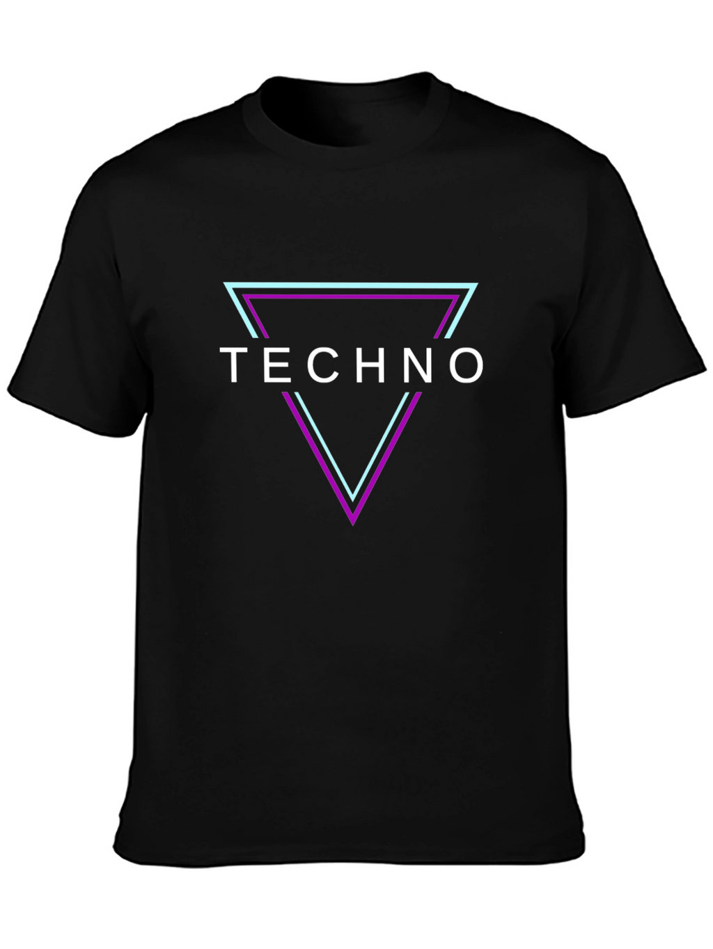 Techno T-Shirt - Geometric Triangle Rave Party Top