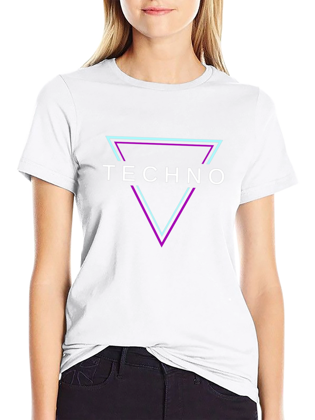 Techno T-Shirt - Geometric Triangle Rave Party Top