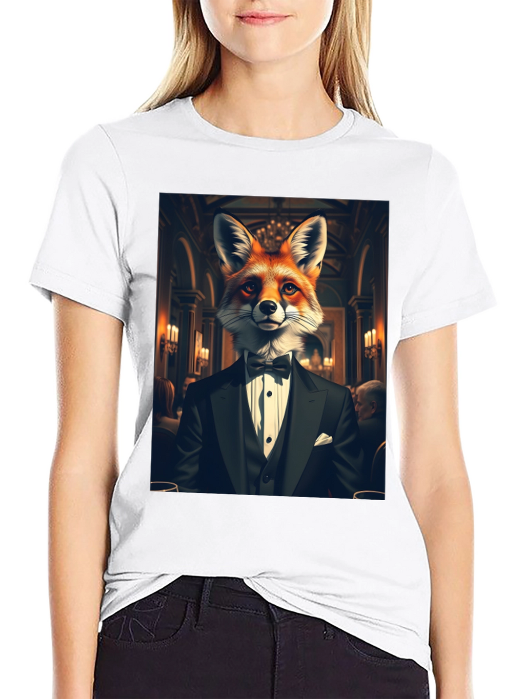 Fox in Tuxedo Graphic Tee - Classy Style