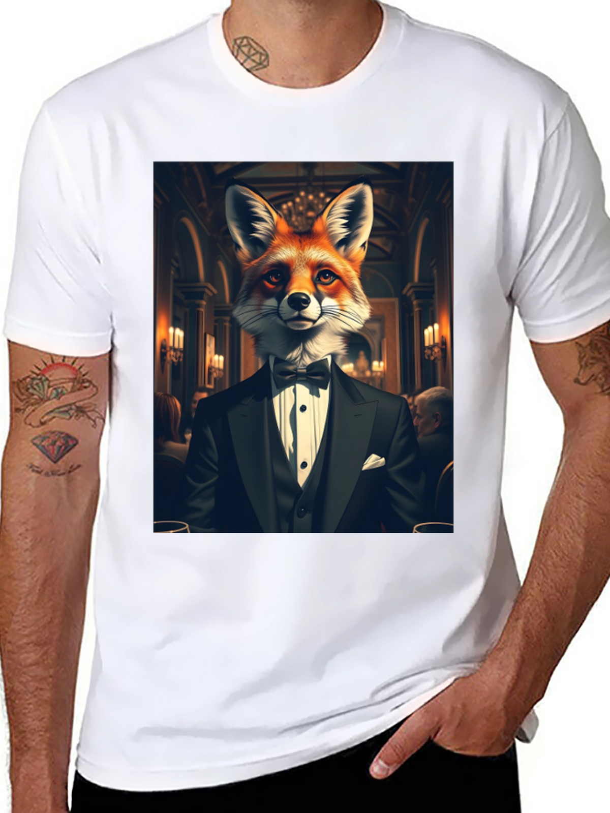Fox in Tuxedo Graphic Tee - Classy Style