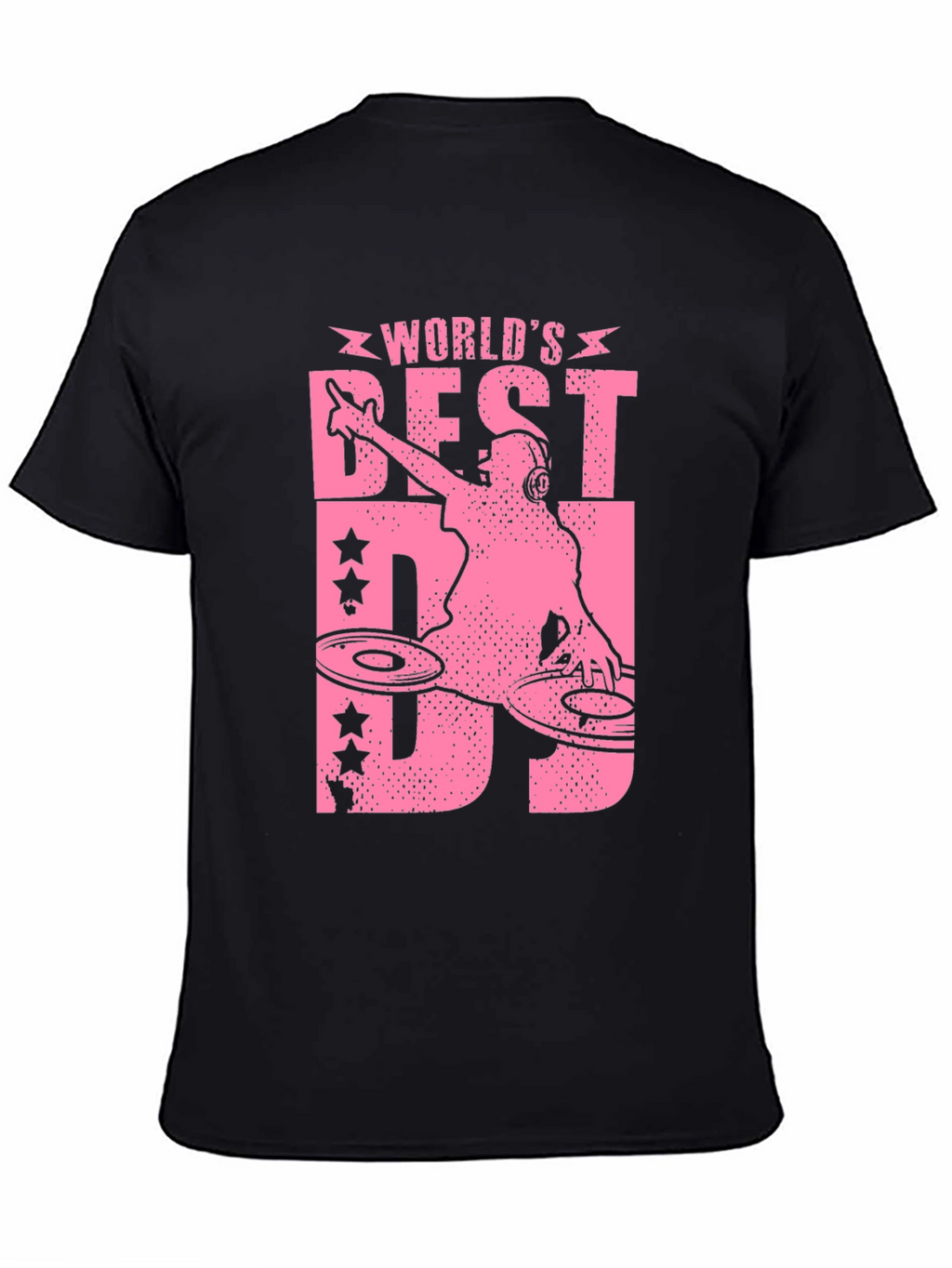 Worlds Best DJ Graphic T-Shirt - Pink Design