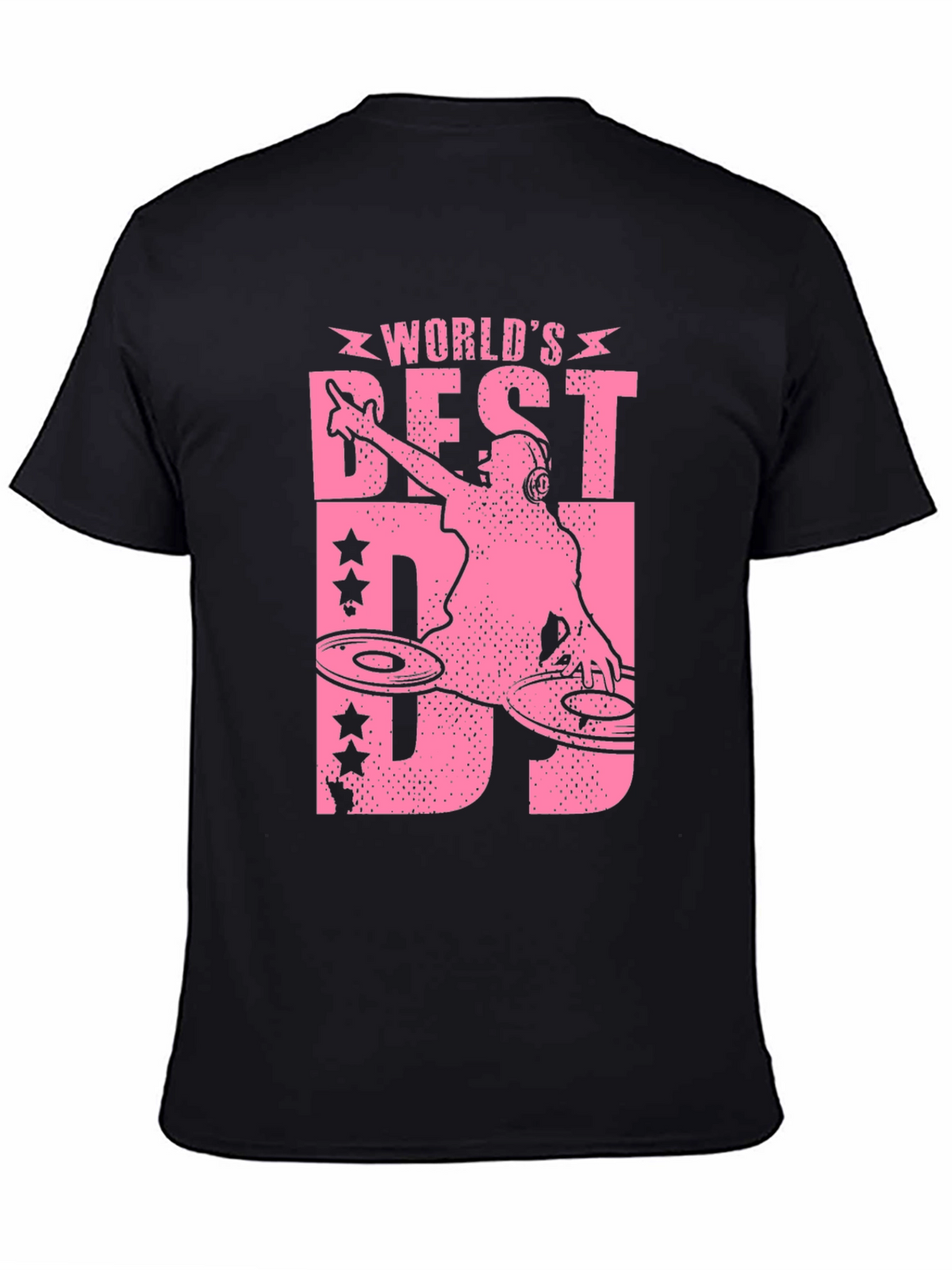 Worlds Best DJ Graphic T-Shirt - Pink Design