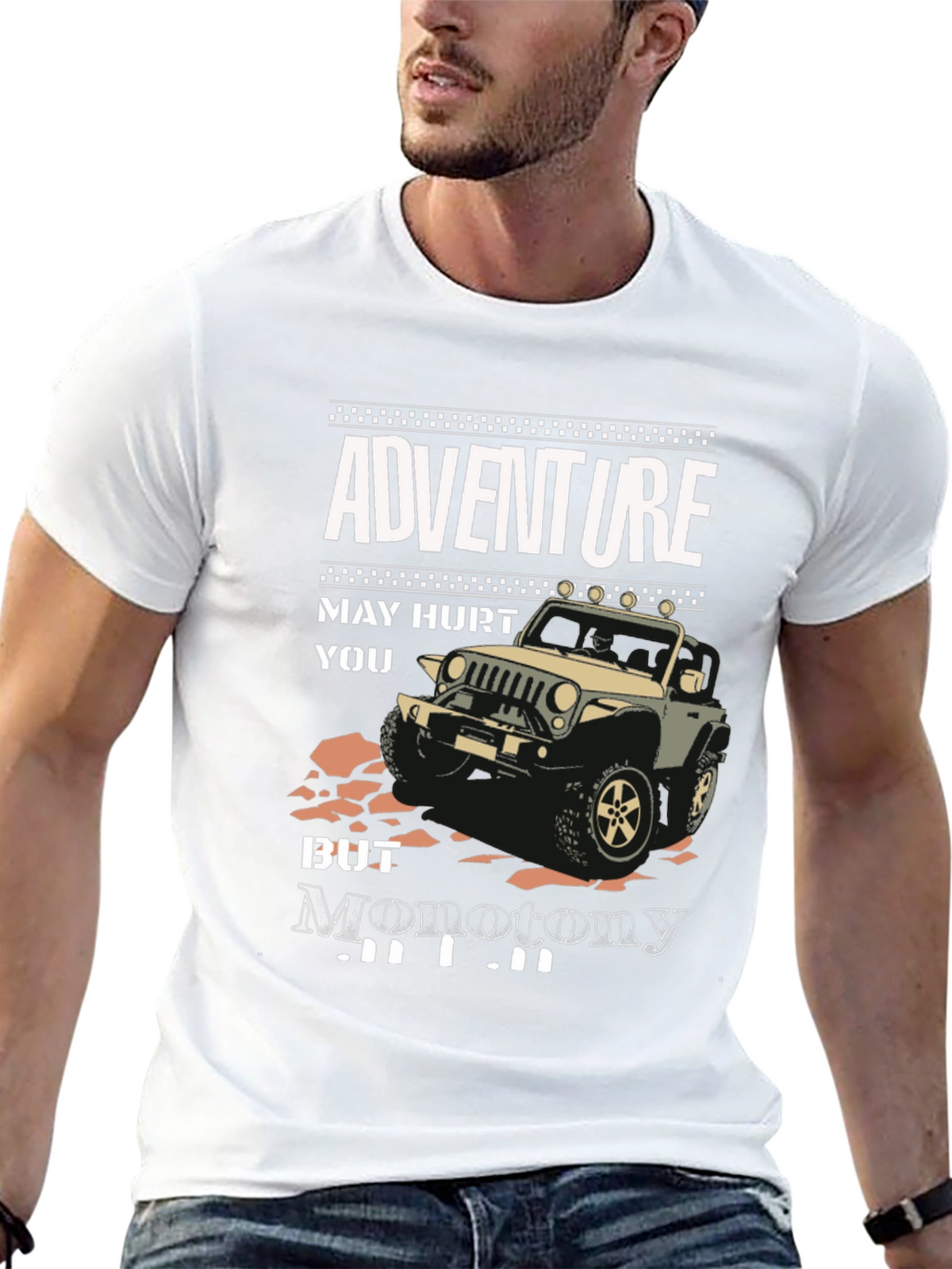 Adventure Jeep Graphic T-Shirt - Ride into Freedom