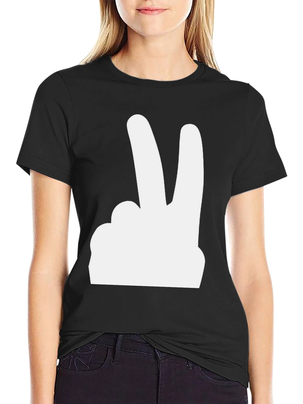 Peace Sign Graphic Tee - Stylish Comfort