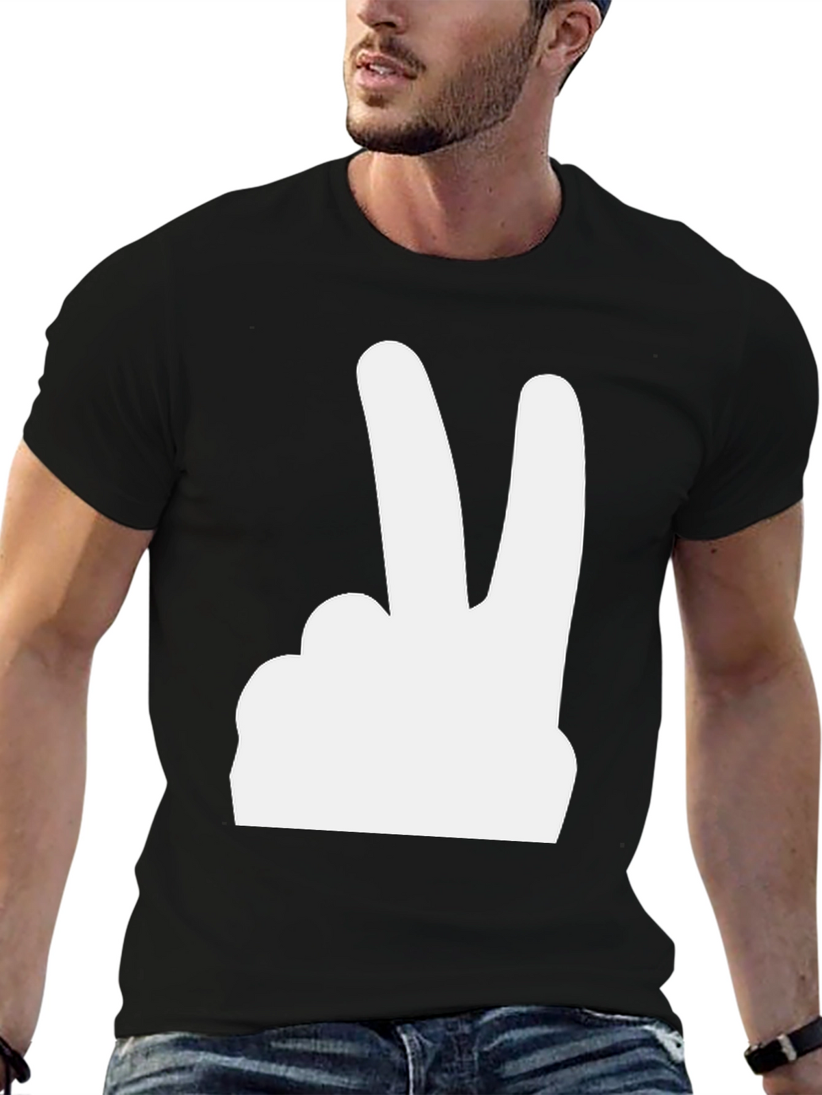 Peace Sign Graphic Tee - Stylish Comfort