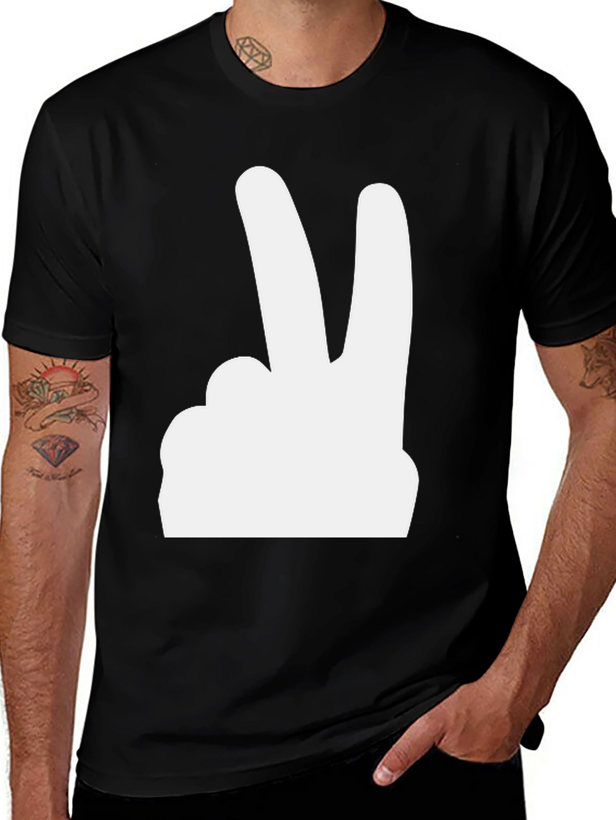 Peace Sign Graphic Tee - Stylish Comfort