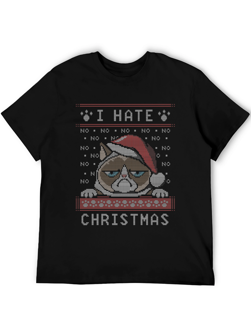 Grumpy Cat I Hate Christmas Ugly Sweater T-Shirt