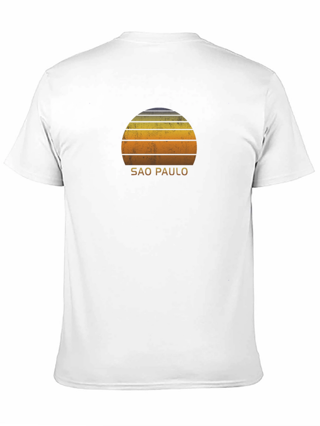 Sao Paulo Retro Sunset Graphic T-Shirt - Black