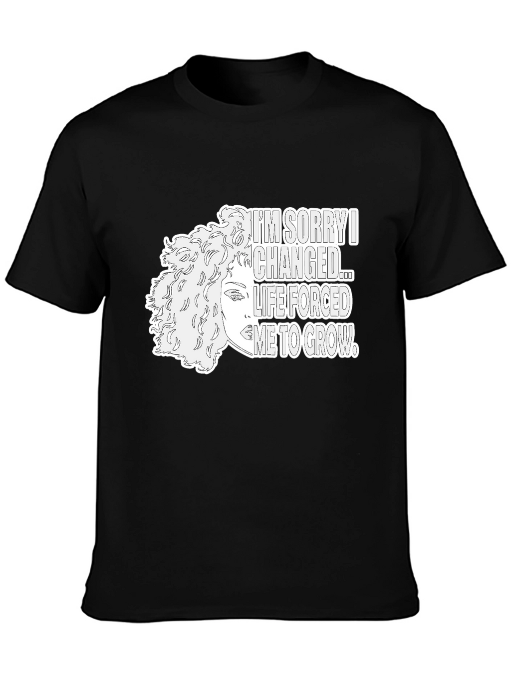 Im Sorry I Changed Graphic Tee - Black