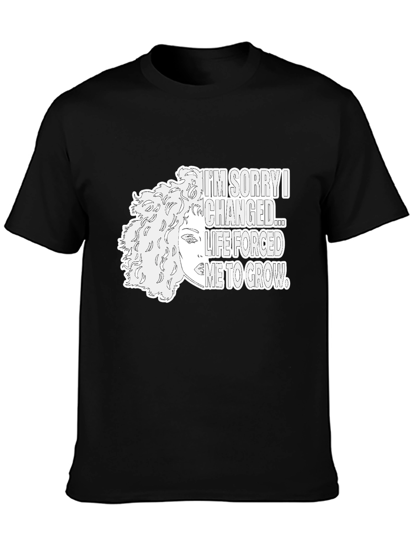 Im Sorry I Changed Graphic Tee - Black