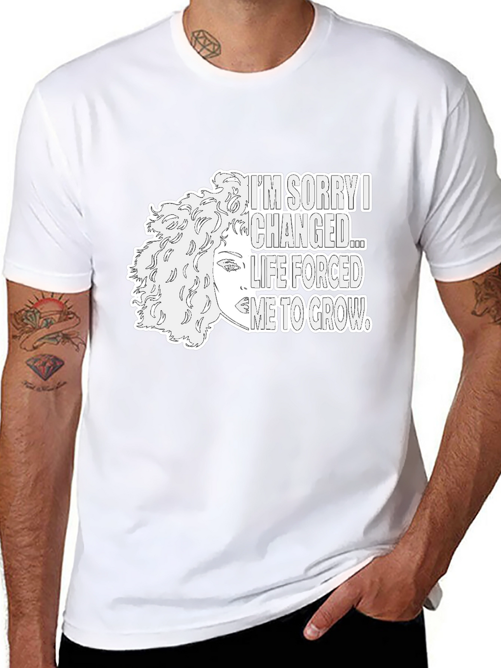 Im Sorry I Changed Graphic Tee - Black
