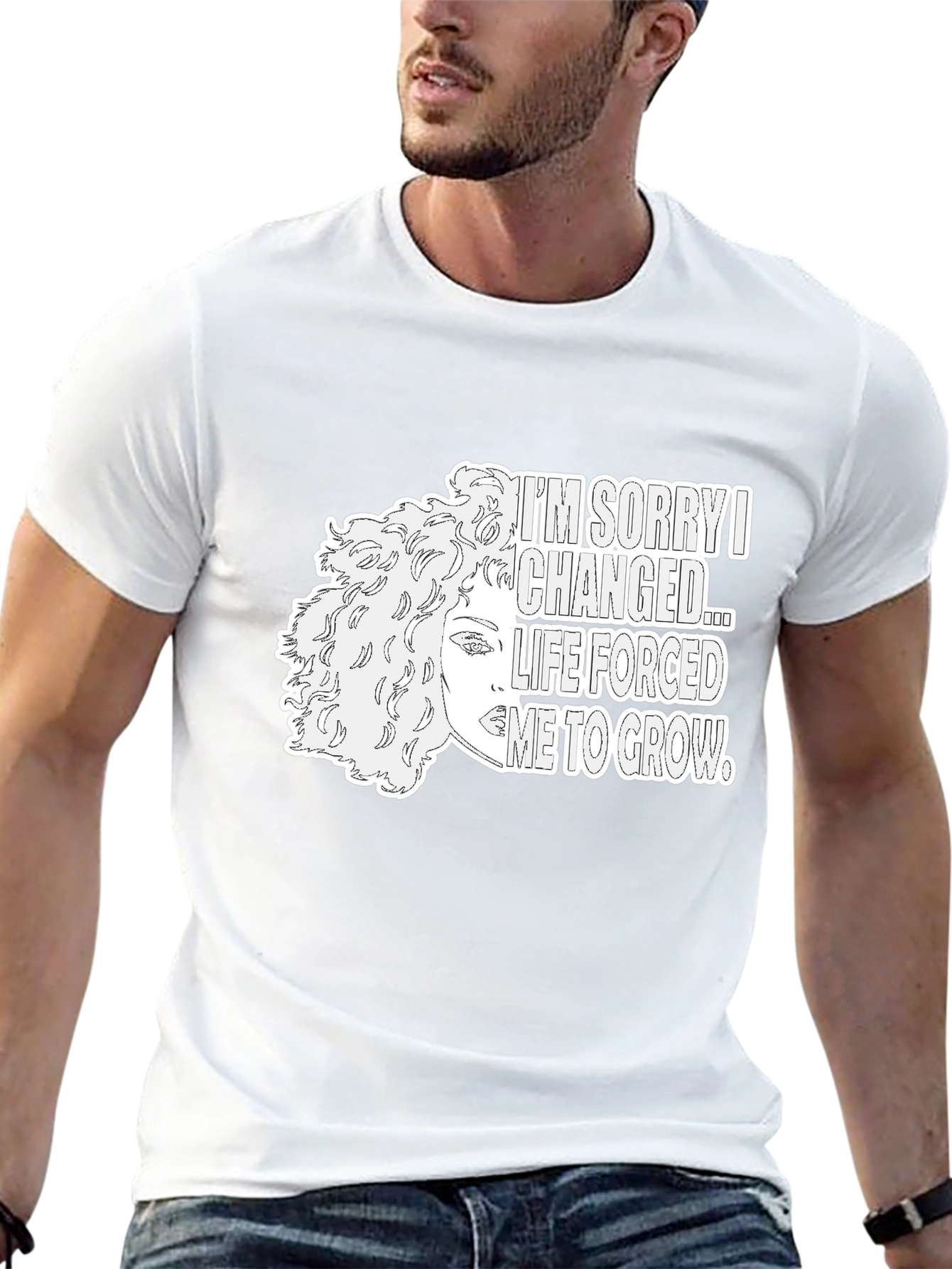 Im Sorry I Changed Graphic Tee - Black