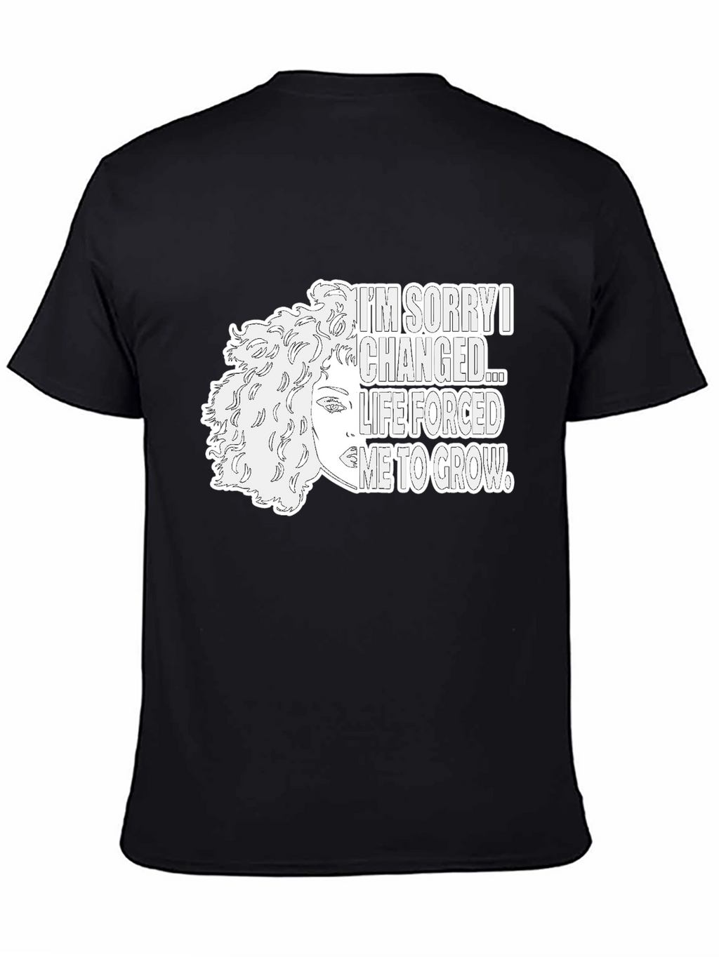 Im Sorry I Changed Graphic Tee - Black