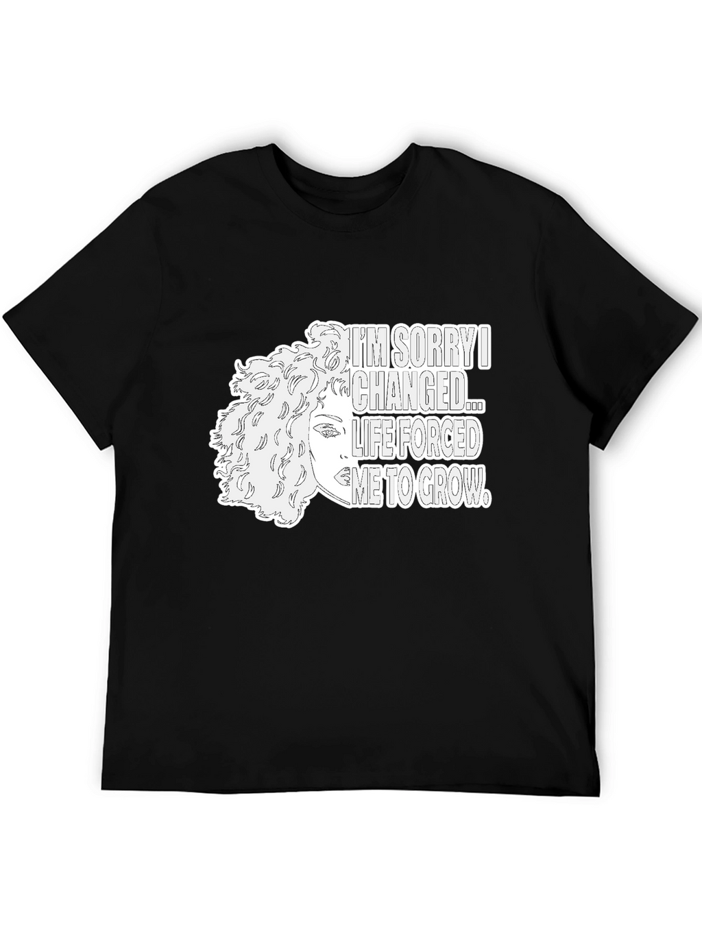 Im Sorry I Changed Graphic Tee - Black