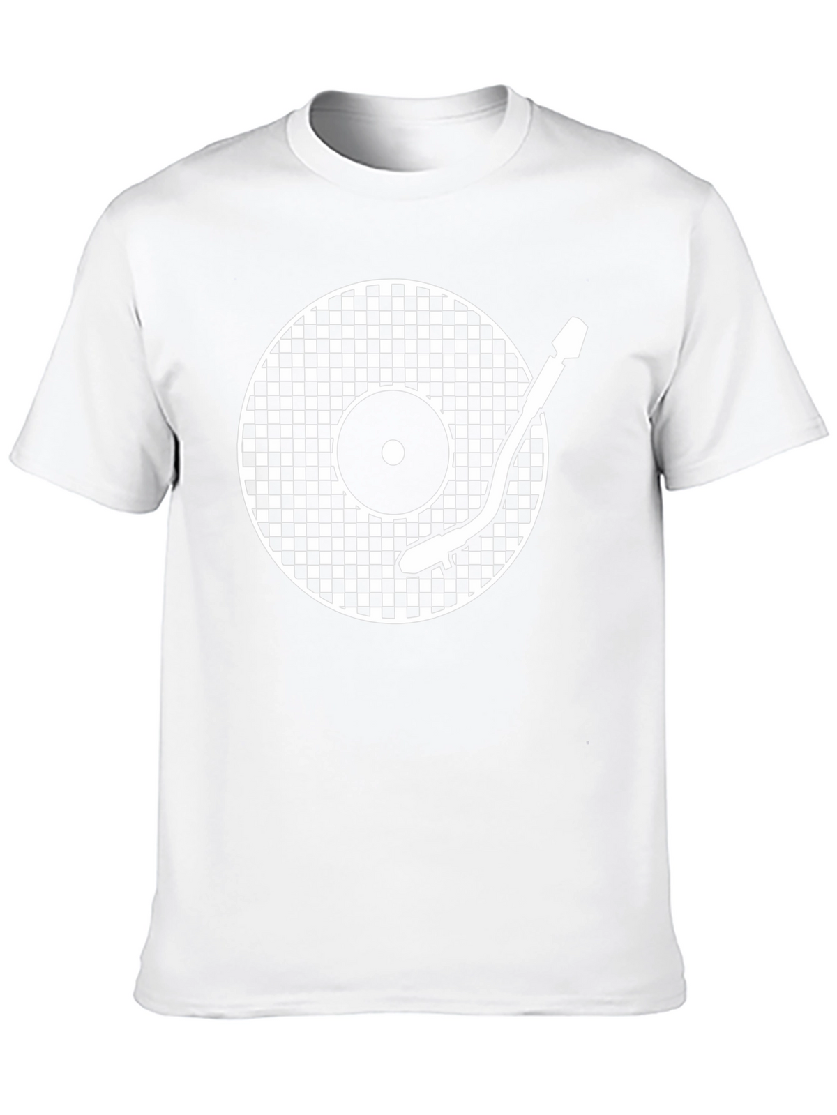 Retro Turntable Graphic T-Shirt - Black Classic DJ Style