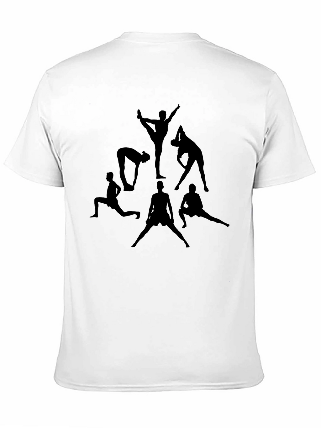 Yoga Poses Black Graphic T-Shirt