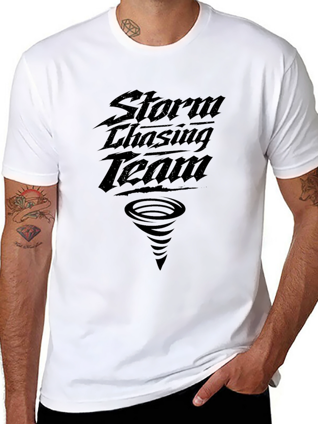 Storm Chasing Team Black Graphic Tee