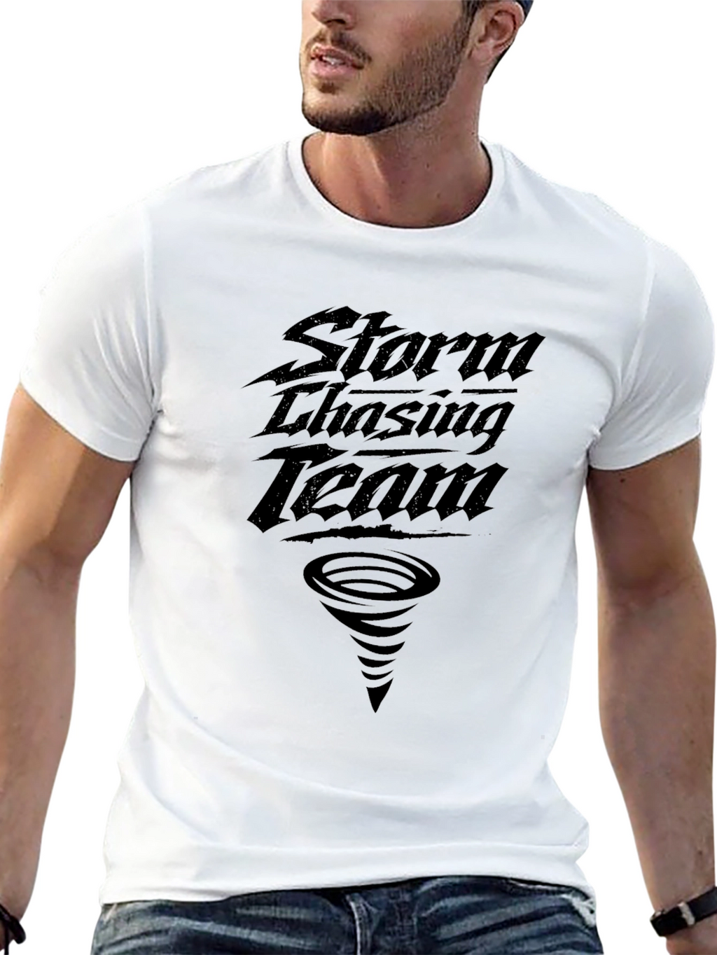 Storm Chasing Team Black Graphic Tee