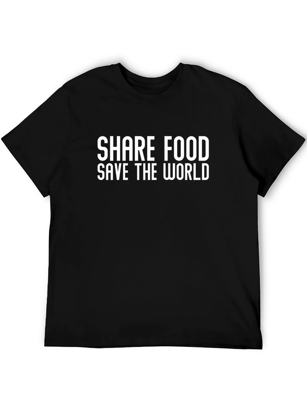 Share Food Save The World Black T-Shirt