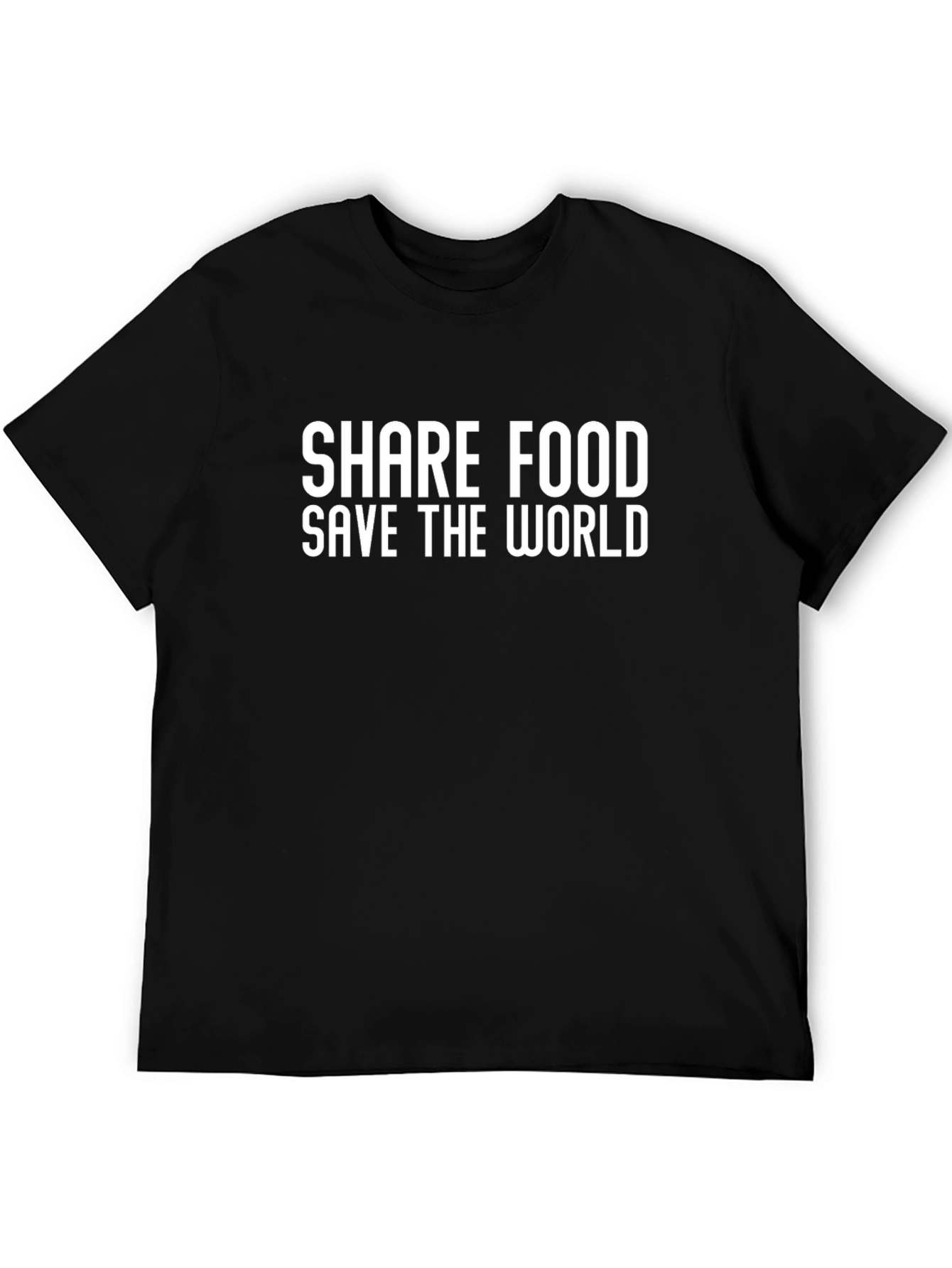 Share Food Save The World Black T-Shirt