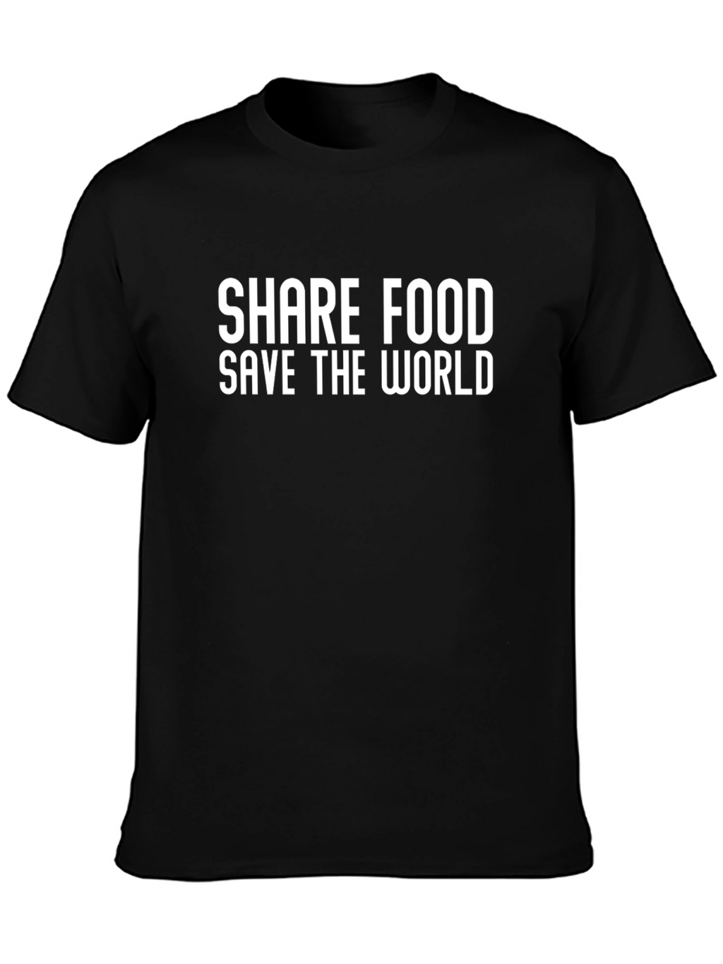 Share Food Save The World Black T-Shirt