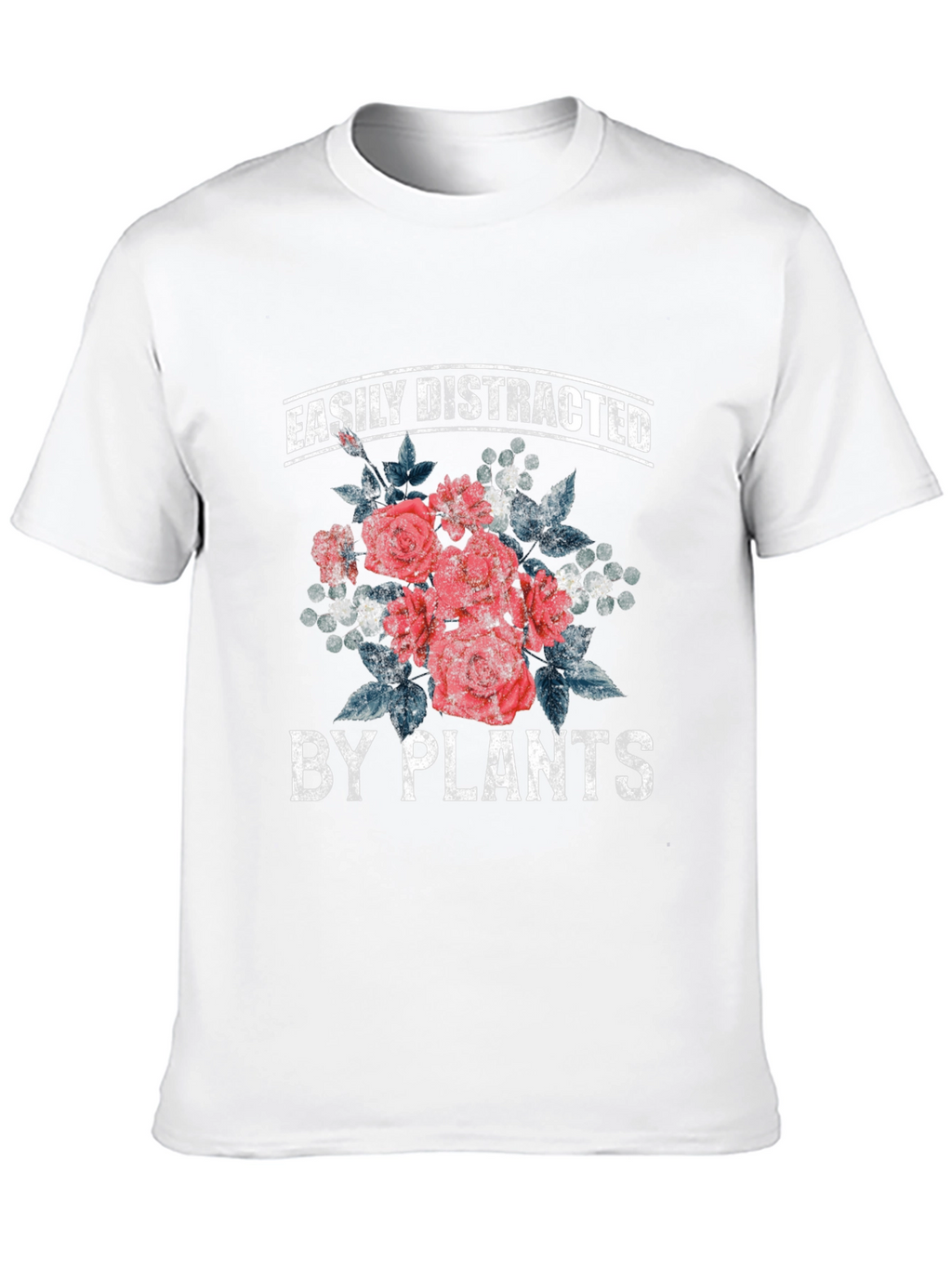 Easily Distracted by Plants Black T-Shirt