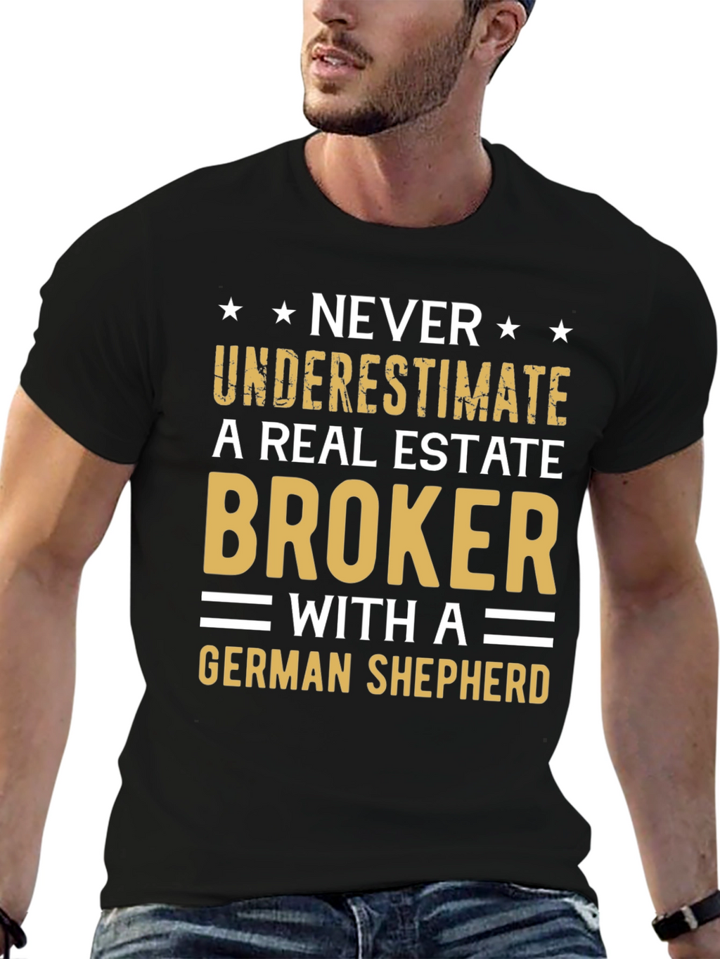 Real Estate Broker German Shepherd Graphic T-Shirt