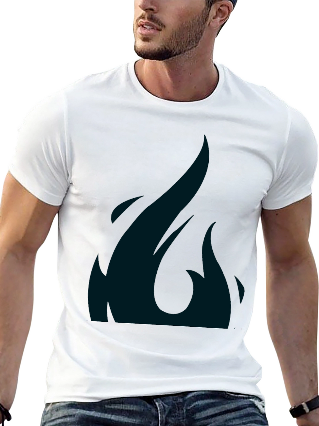 Mens Black T-Shirt with Graphic