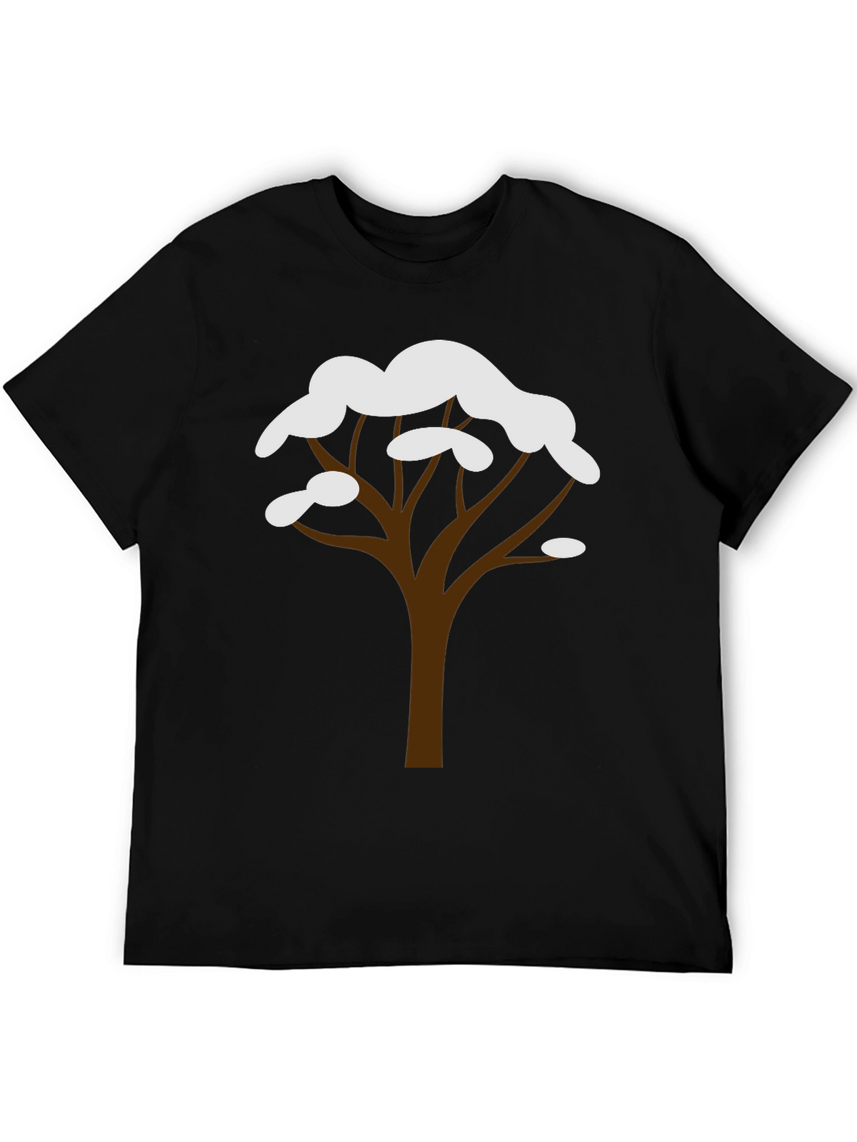 Winter Tree Graphic Tee - Black Cotton Blend