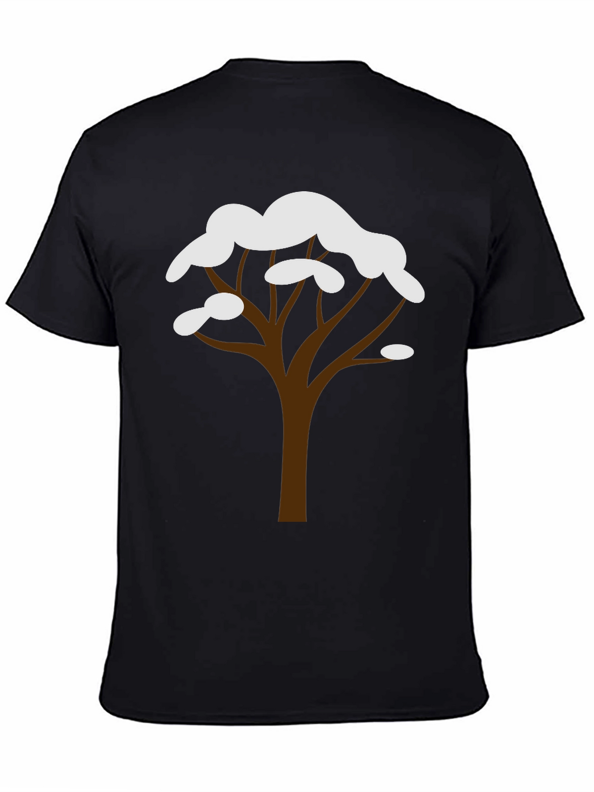 Winter Tree Graphic Tee - Black Cotton Blend