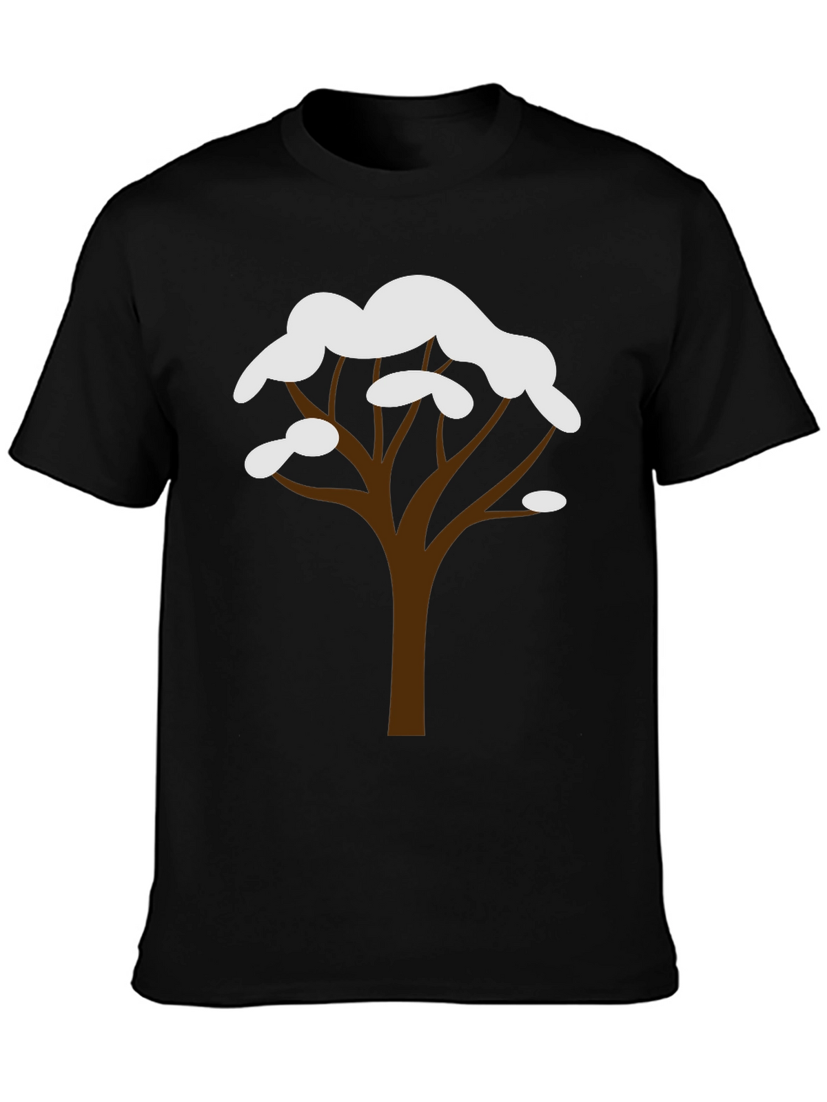 Winter Tree Graphic Tee - Black Cotton Blend