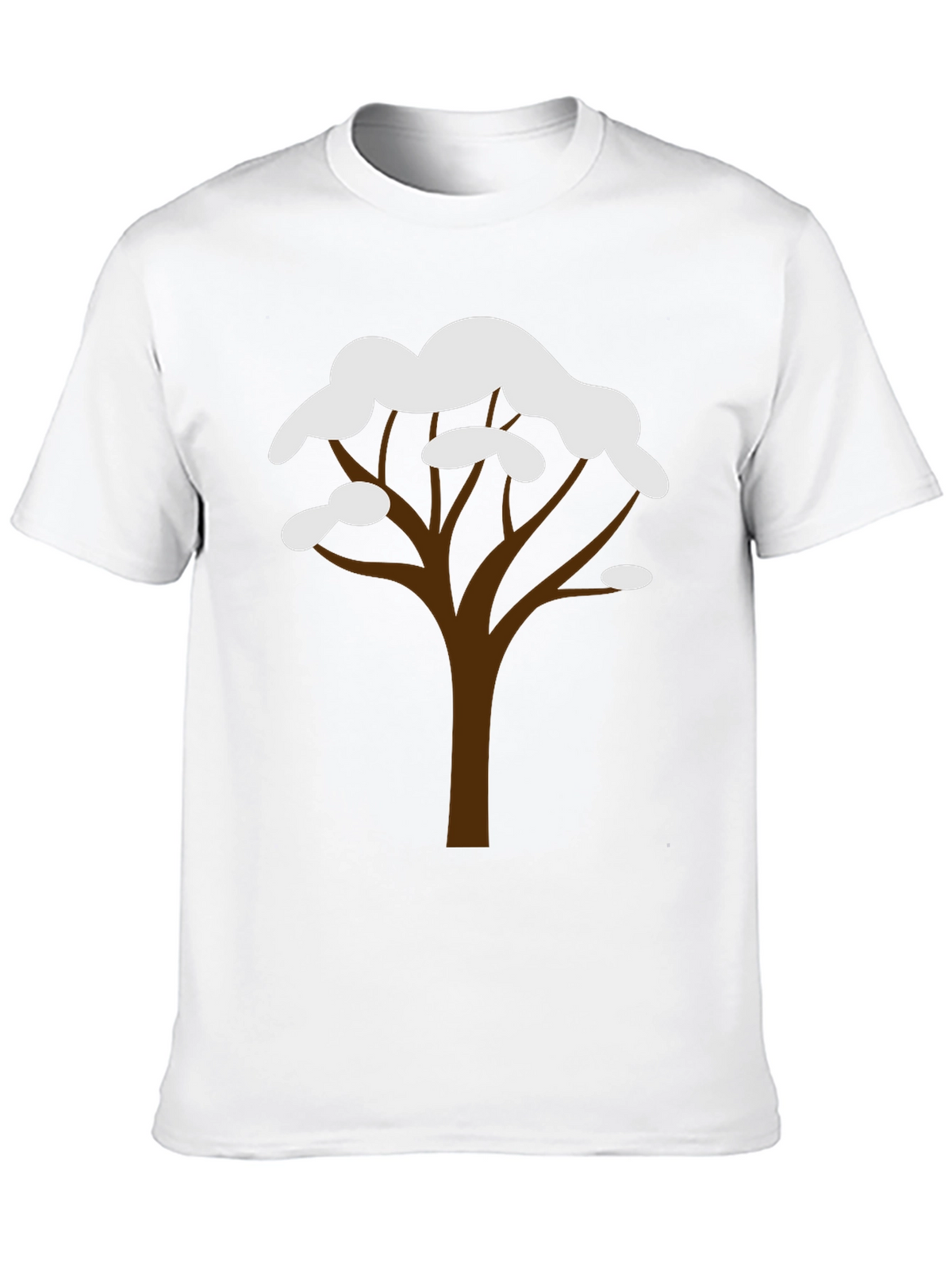 Winter Tree Graphic Tee - Black Cotton Blend
