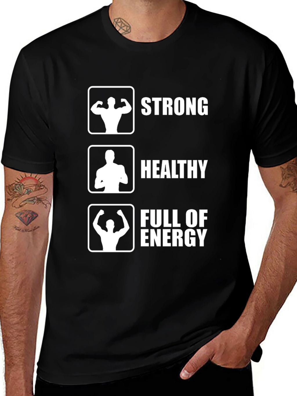 Strong Healthy Full of Energy Graphic Tee
