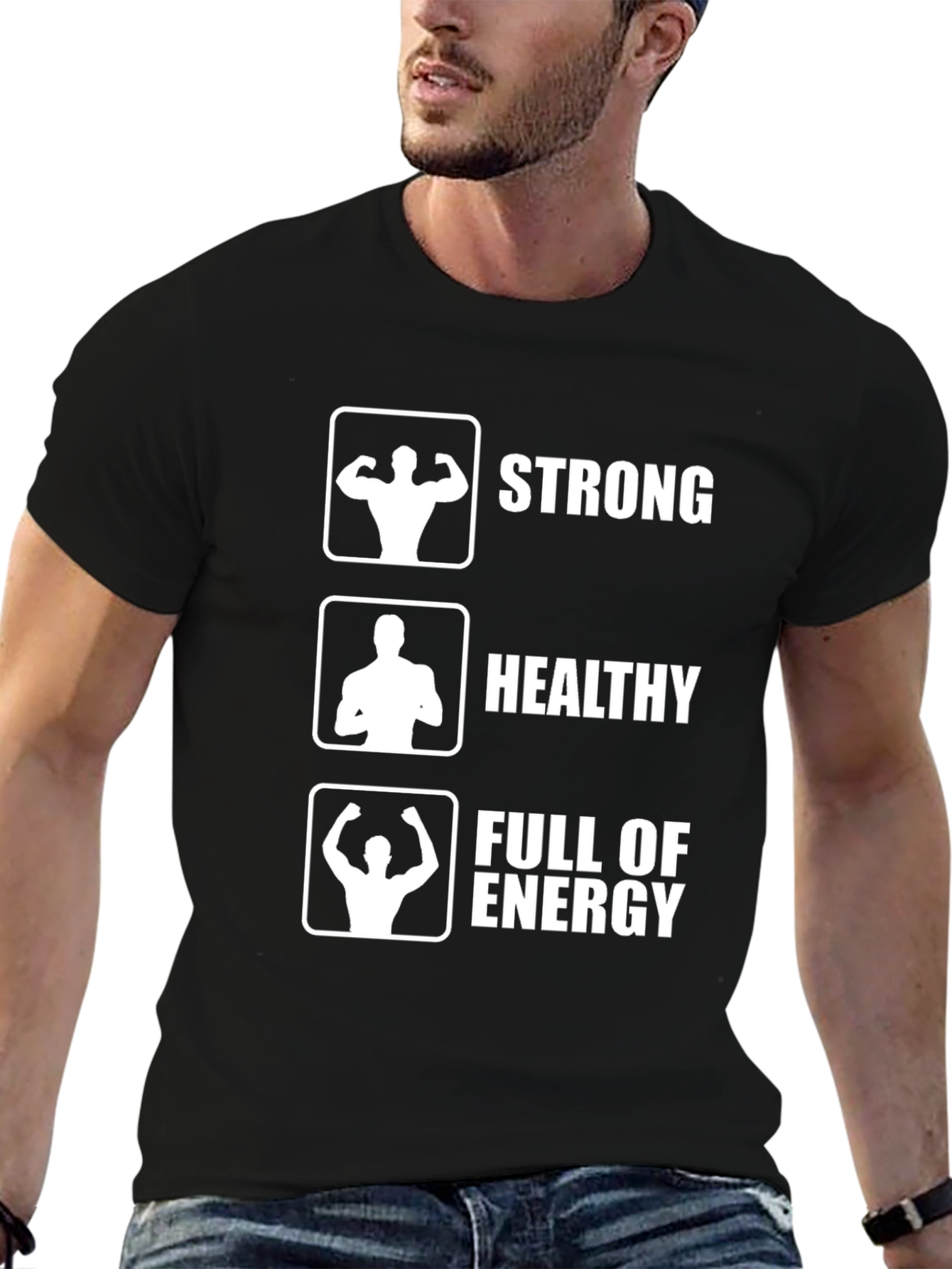 Strong Healthy Full of Energy Graphic Tee
